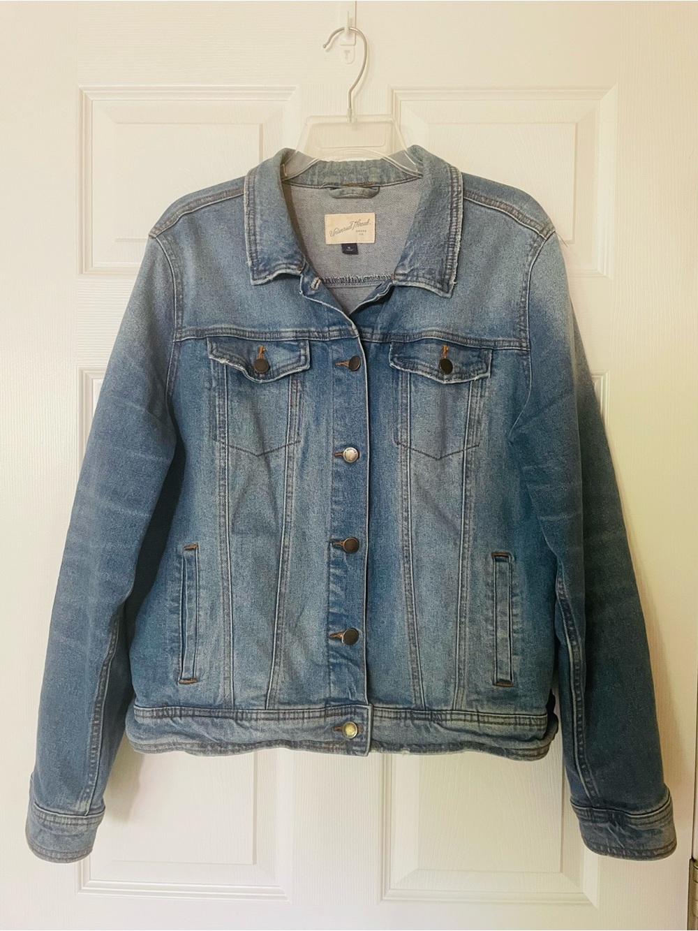 EUC Universal Thread Medium Blue Denim Jacket Classic Style